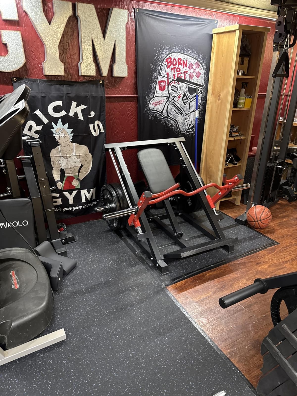 Mikolo Linear Row Machine, Rowing Machine for Home with Plate-Loaded Smith Row, Linear Bearing Back Workout Equipment for Home Gym customer photo 2