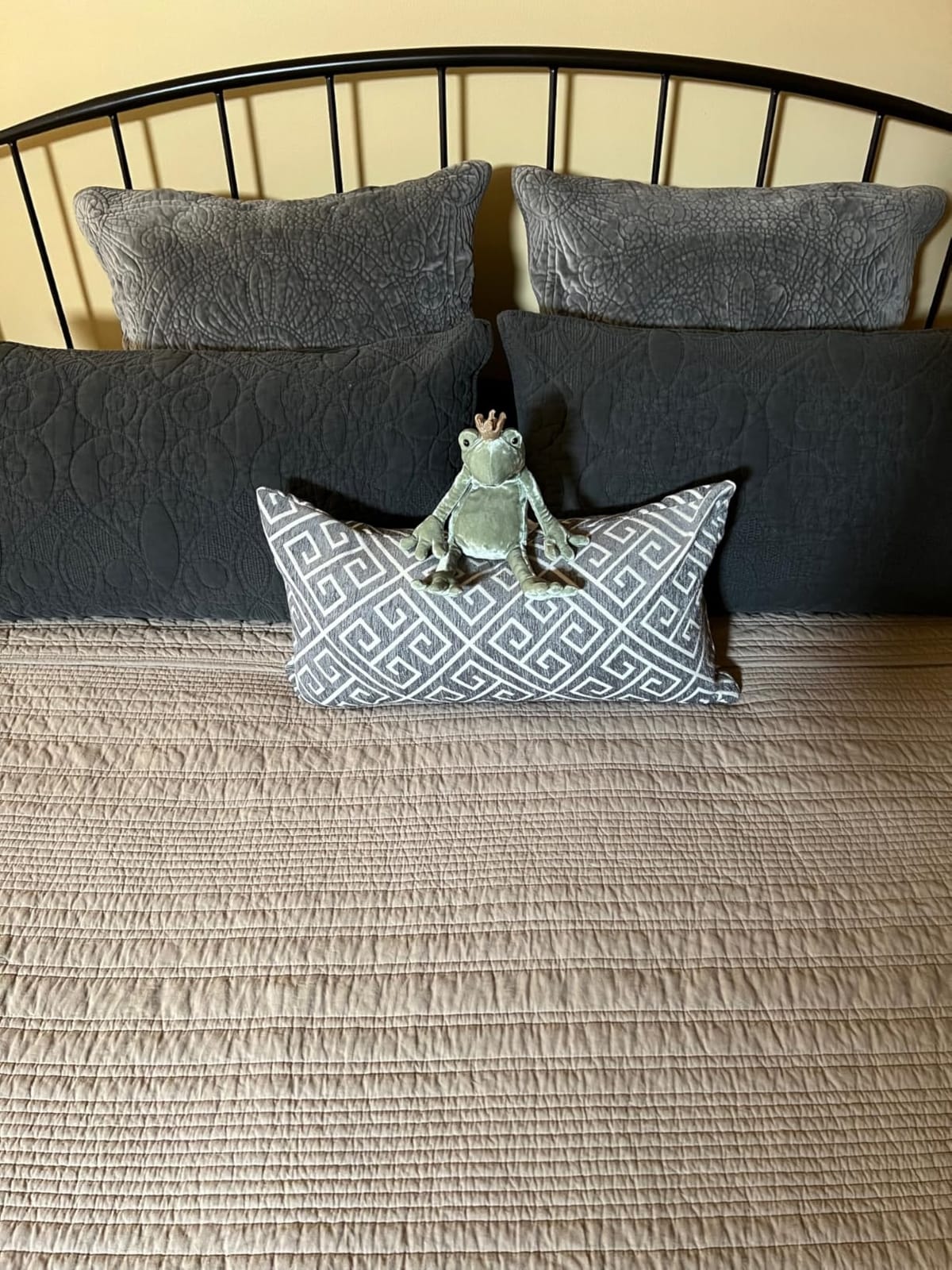 EVERGRACEHOME 100% Cotton Modern Lines Quilt Set Queen Size, Birch customer photo 1