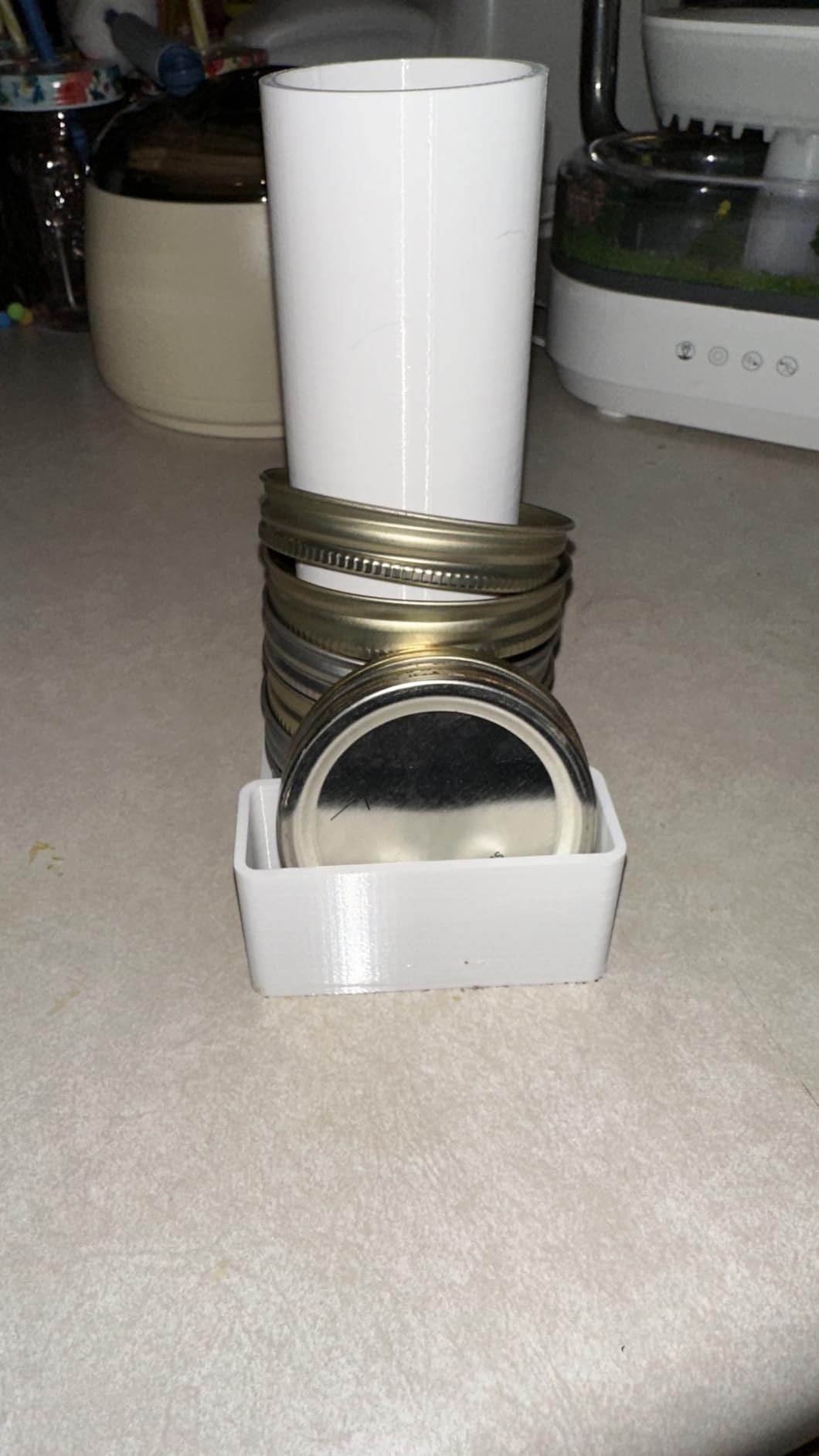 Mason Jar Lid Organizer and Storage, Set of 2 - White customer photo 2
