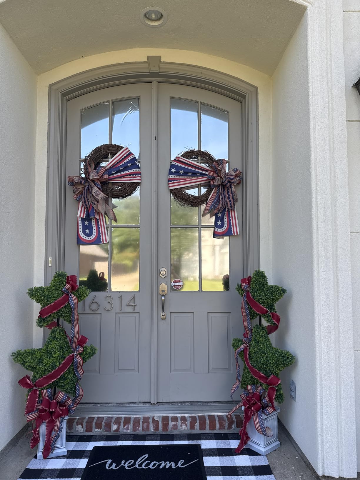 OHOME 4th of July Decorations - Patriotic USA Stars Table Runner for Home | Memorial Day Decorations - Fourth of July Accessories Decor Party Supplies Indoor Outdoor - 250 Anniversary USA Merchandise customer photo 2