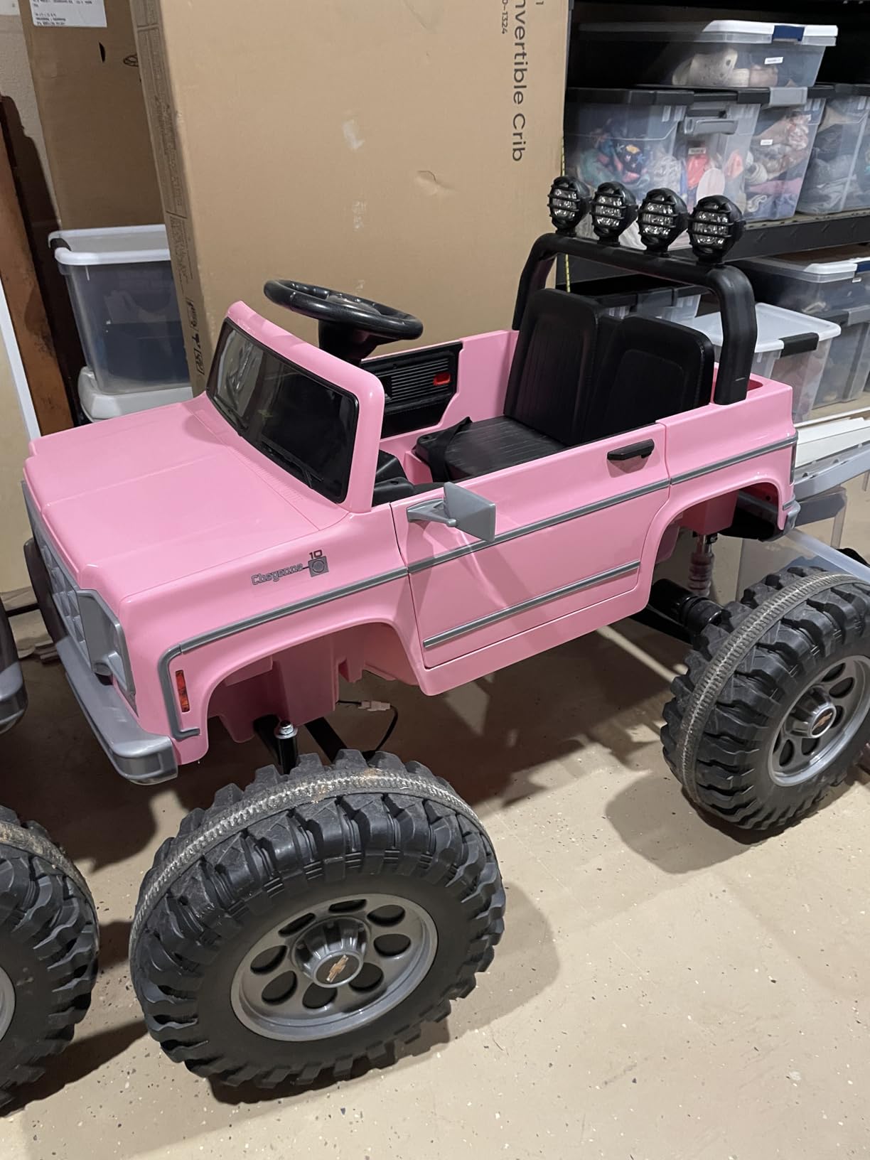 24V Ride on Licensed Chevrolet Monster Truck Car w/4 * 200W Motors(4WD), 24 Volt Ride on Toys Power Big Wheels for Big Kids, Blue customer photo 2