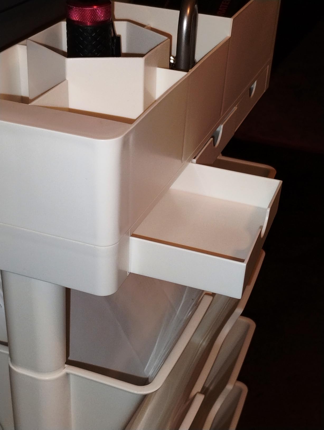 5 Tier Rolling Book Cart Multi-Functional Movable Storage Bookshelves customer photo 2