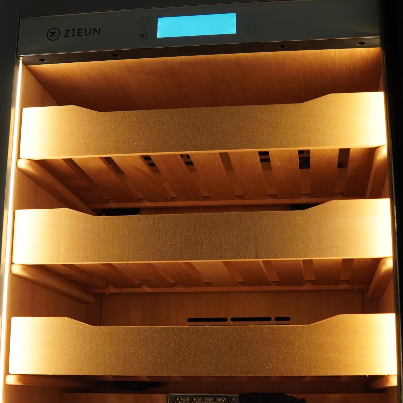 1500 Count Cigar Humidor Cabinet, 245L Large Electric Humidor with Heating and Cooling Temperature Control, Spanish Cedar Wood Drawers & Shelves, Stainless Steel Frame customer photo 2