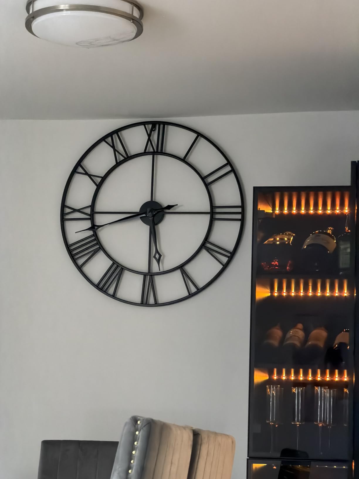 CLXEAST Oversized 30 Inch Wall Clock for Living Room, Arabic Numeral customer photo 2