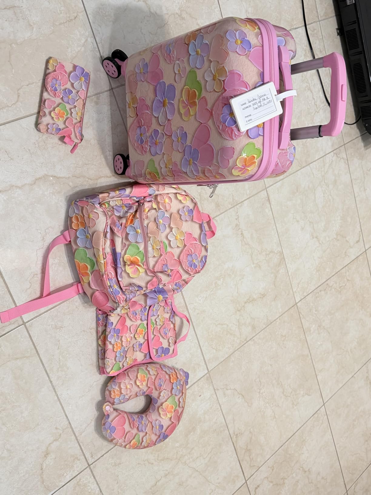 16’’ Kid’s Luggage Set with Spinner Wheels, Hardside with Suitcases,6 Piece customer photo 2