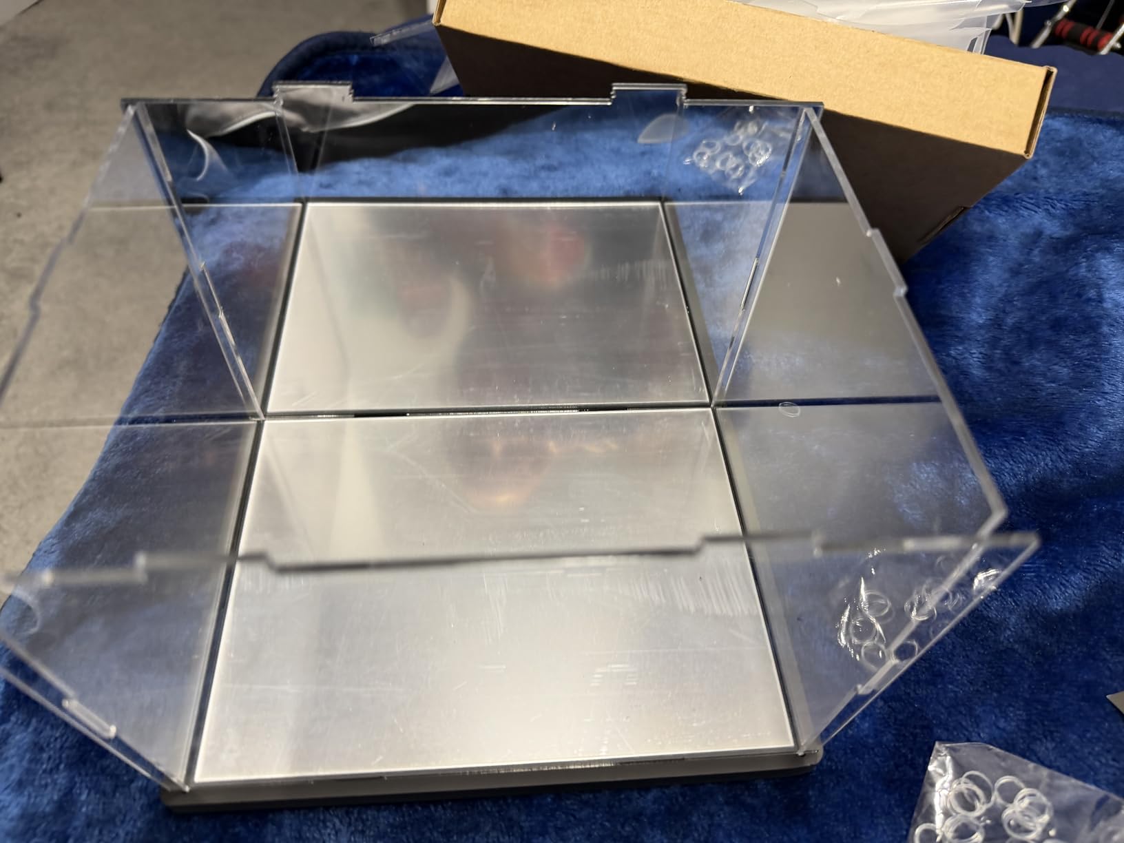 Full Size Football Helmet Display Case with Double Mirror Back and Base customer photo 2