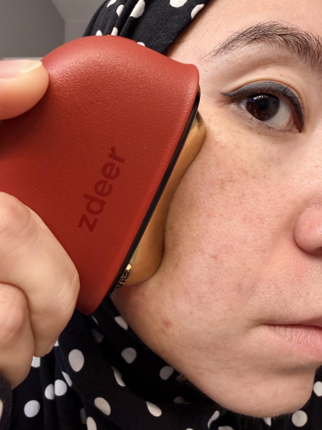 ZDEER GS5 Electric Heated Gua Sha Tool, Red Light Face Massager, Pink customer photo 1