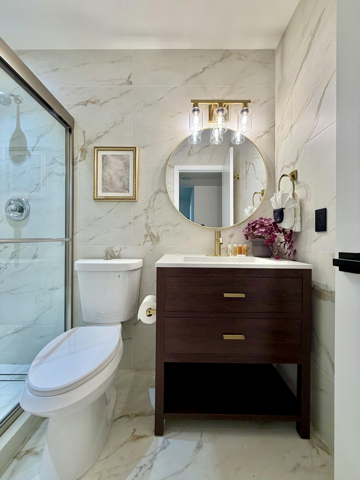 42 Inch Bathroom Vanity with Sink, Fully-Assembled, Walnut customer photo 2