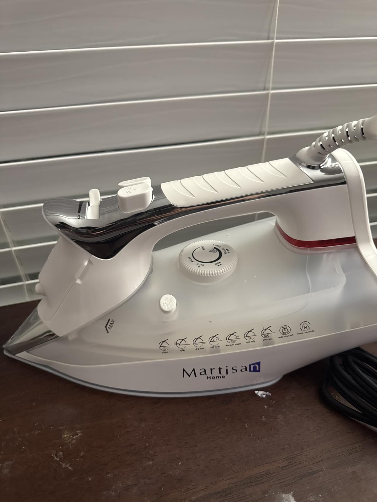 Martisan Steam Generator Iron for Clothes, LED Steam Station, 1800W Power, 8 Bar Max Pressure, 1.9L Water Tank, 550g/min Steam Burst, Auto Off, Ceramic Soleplate, Fast Wrinkle Removal, Purple customer photo 1