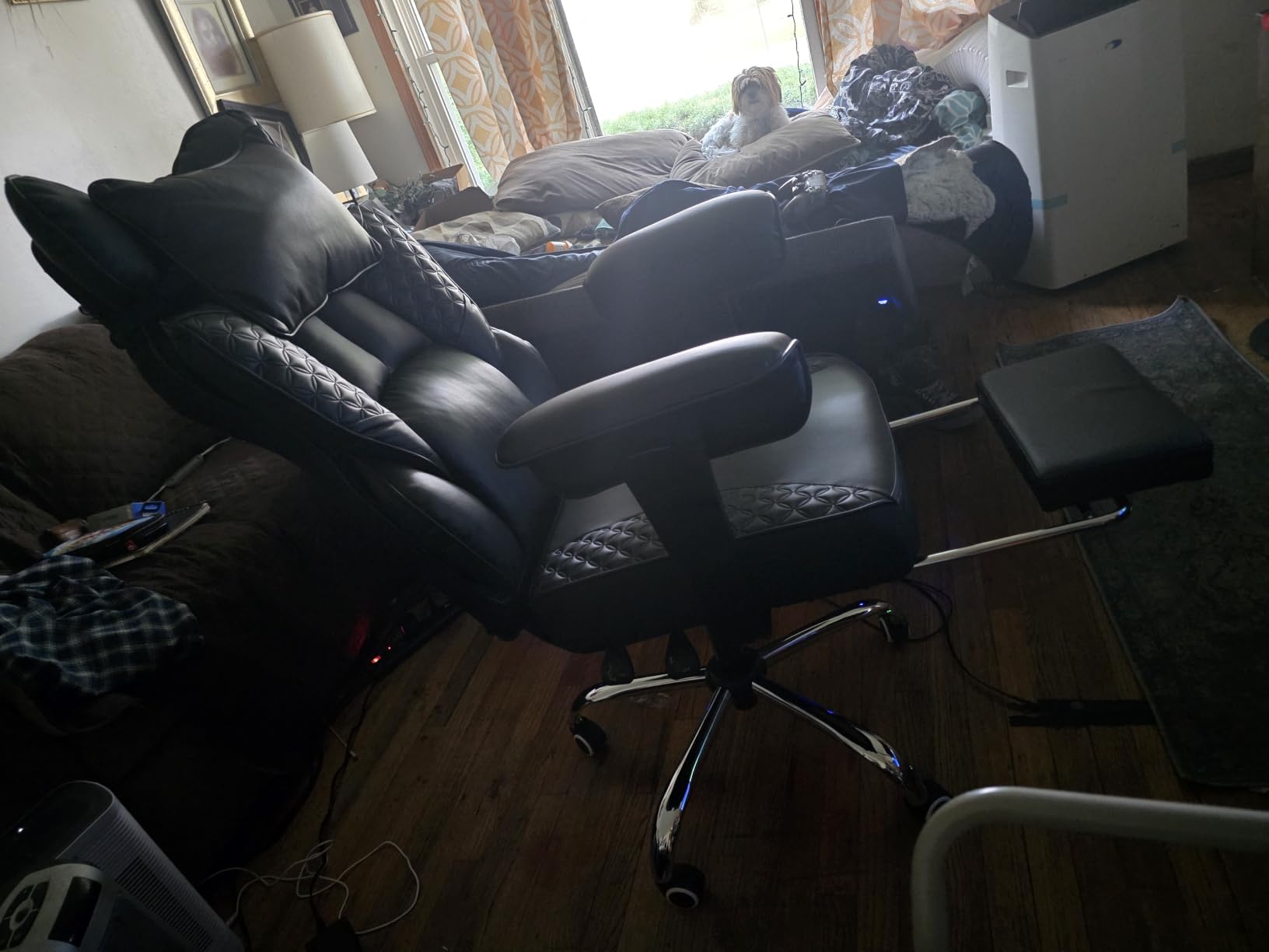 GTPLAYER Big and Tall Gaming Chair 400lbs Heavy Duty Office Chair with Footrest, High Back Pocket Spring Lumbar Support, Ergonomic Wide Comfy Seated Cushion for Lower Back Pain Relief, Earth-Black customer photo 2