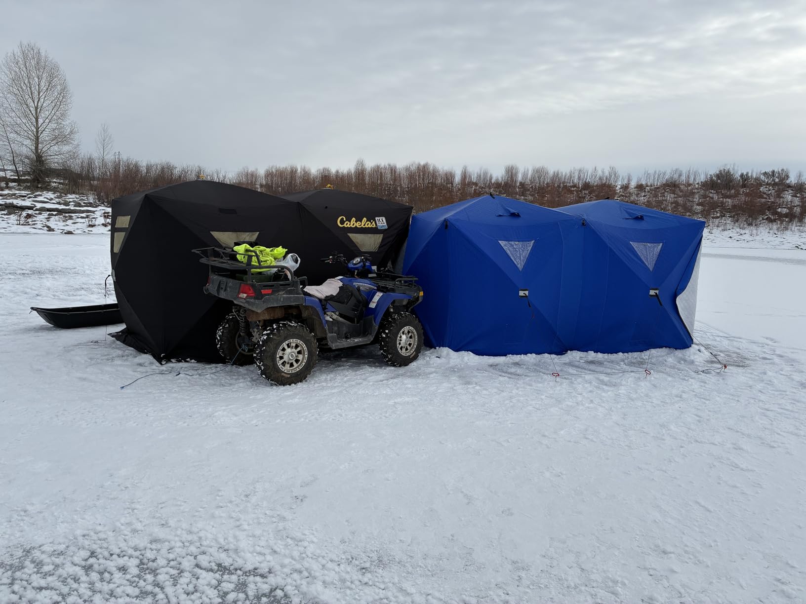 Garvee Insulated Pop-Up Ice Fishing Tent, 6-8 Person Portable Hub-Style Tent, Windproof Thermal Shanty with Hub Design, 420D 3-Layer Fabric for Winter Fishing customer photo 2