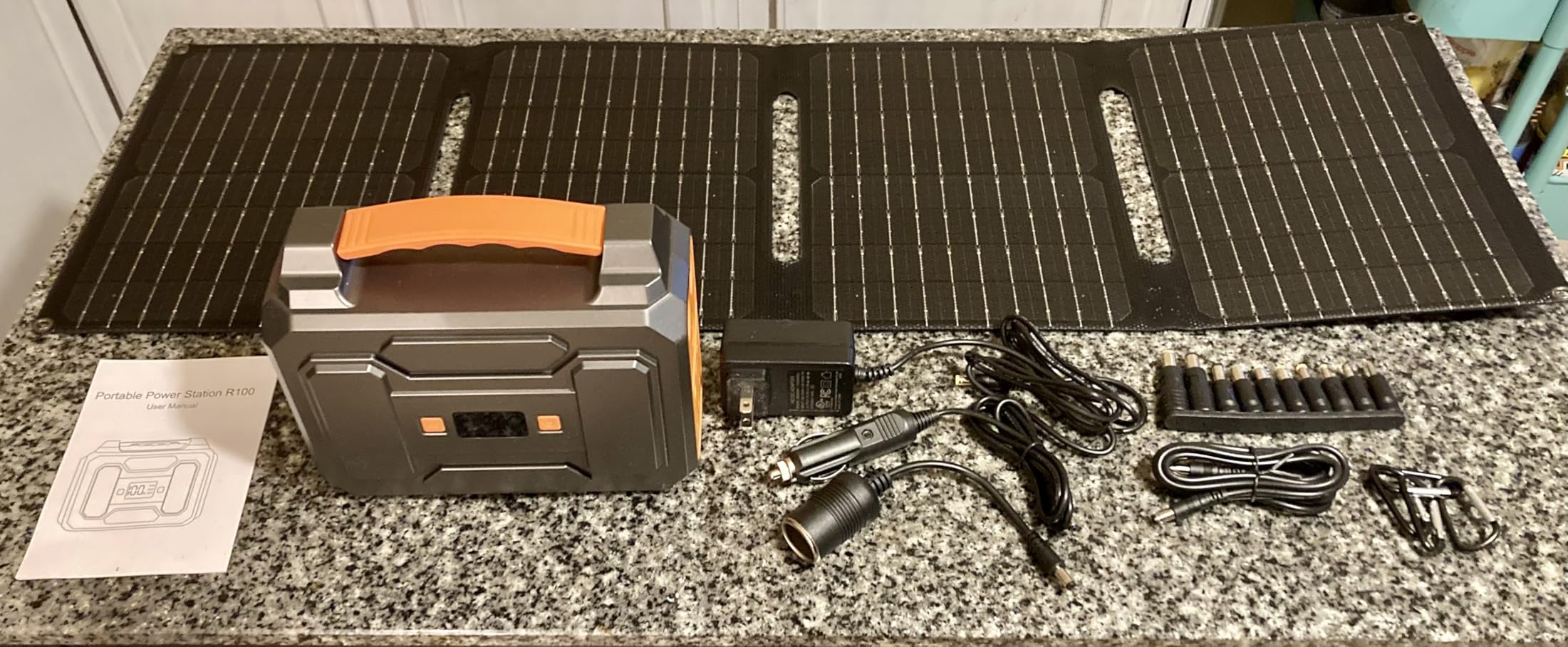 Solar Powered Generator 100W, Portable Power Station with Solar Panels 40W customer photo 1