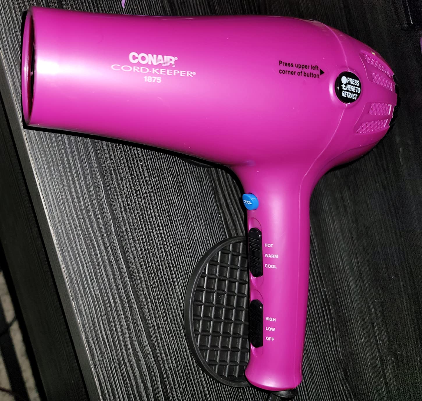 Conair Hair Dryer with Diffuser & Concentrator, 1875W, Matte Light Pink customer photo 1