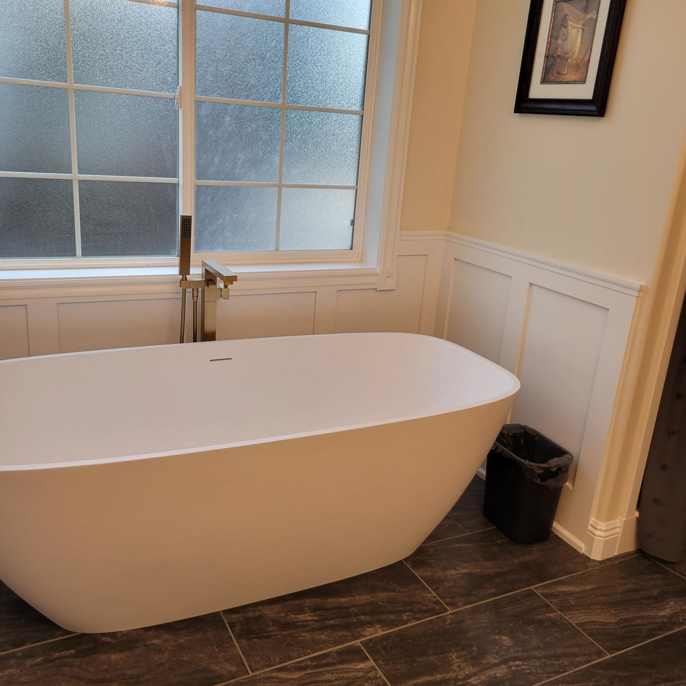 73'' Free Standing Tub, Stone Resin Freestanding Bathtub customer photo 2
