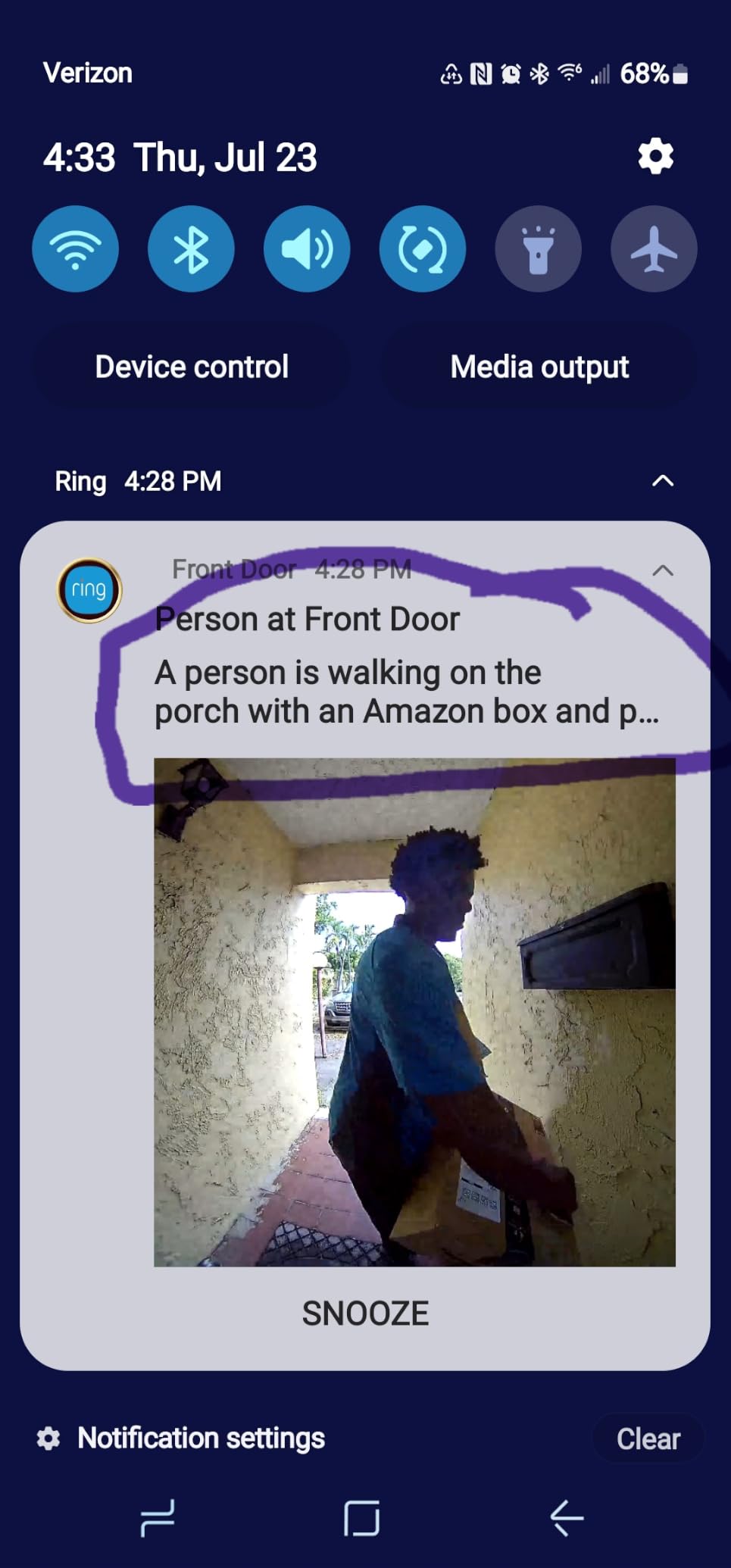Ring Battery Doorbell 2K (newest model) Retinal 2K with wide-angle video, up to 6x Enhanced Zoom, Two-Way Talk, and Built-In Battery, Matte Mocha customer photo 2