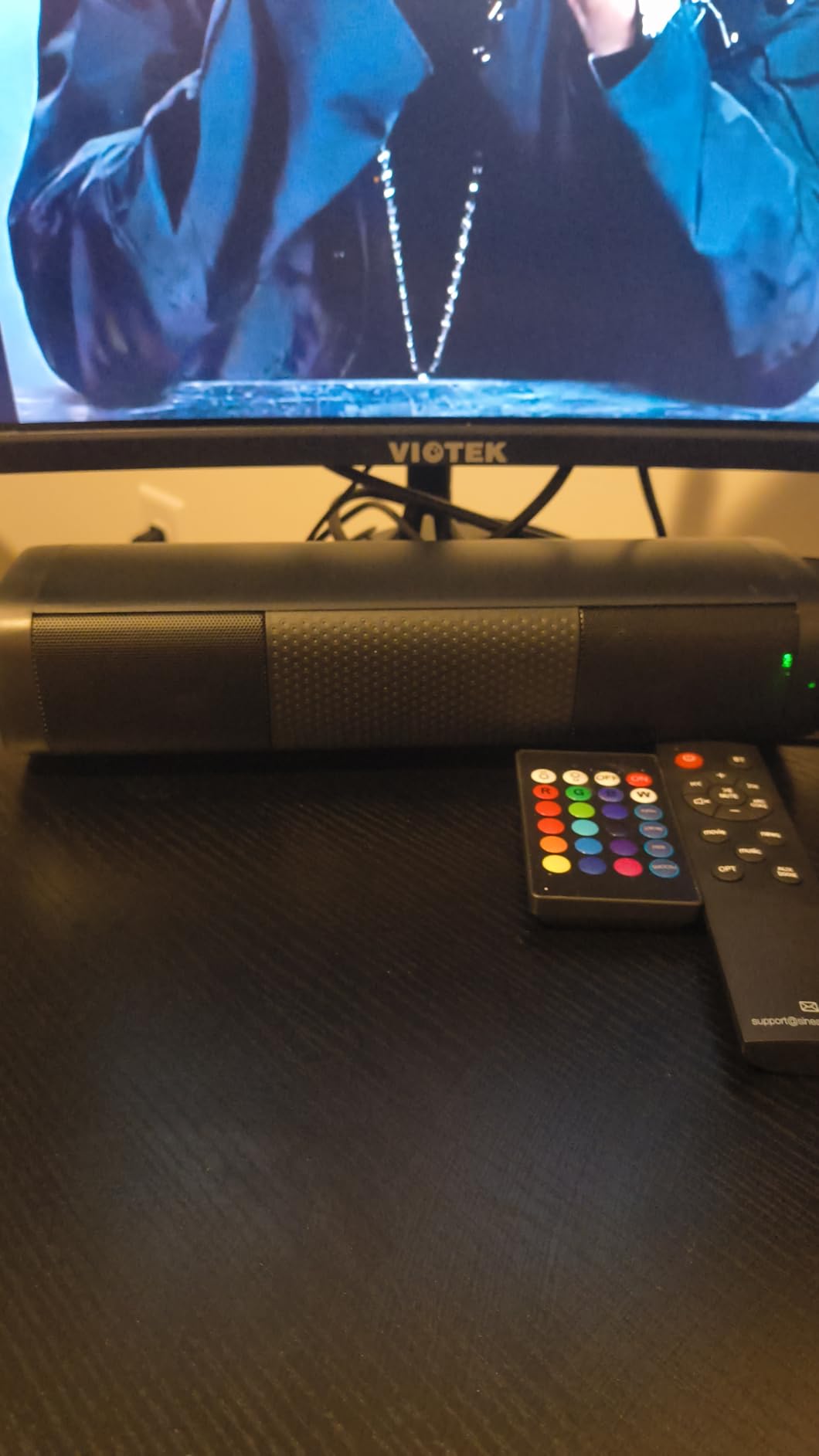 Saiyin 11.7-inch Sound Bar, Small Size & Big Power, Center-Channel Speakers customer photo 2