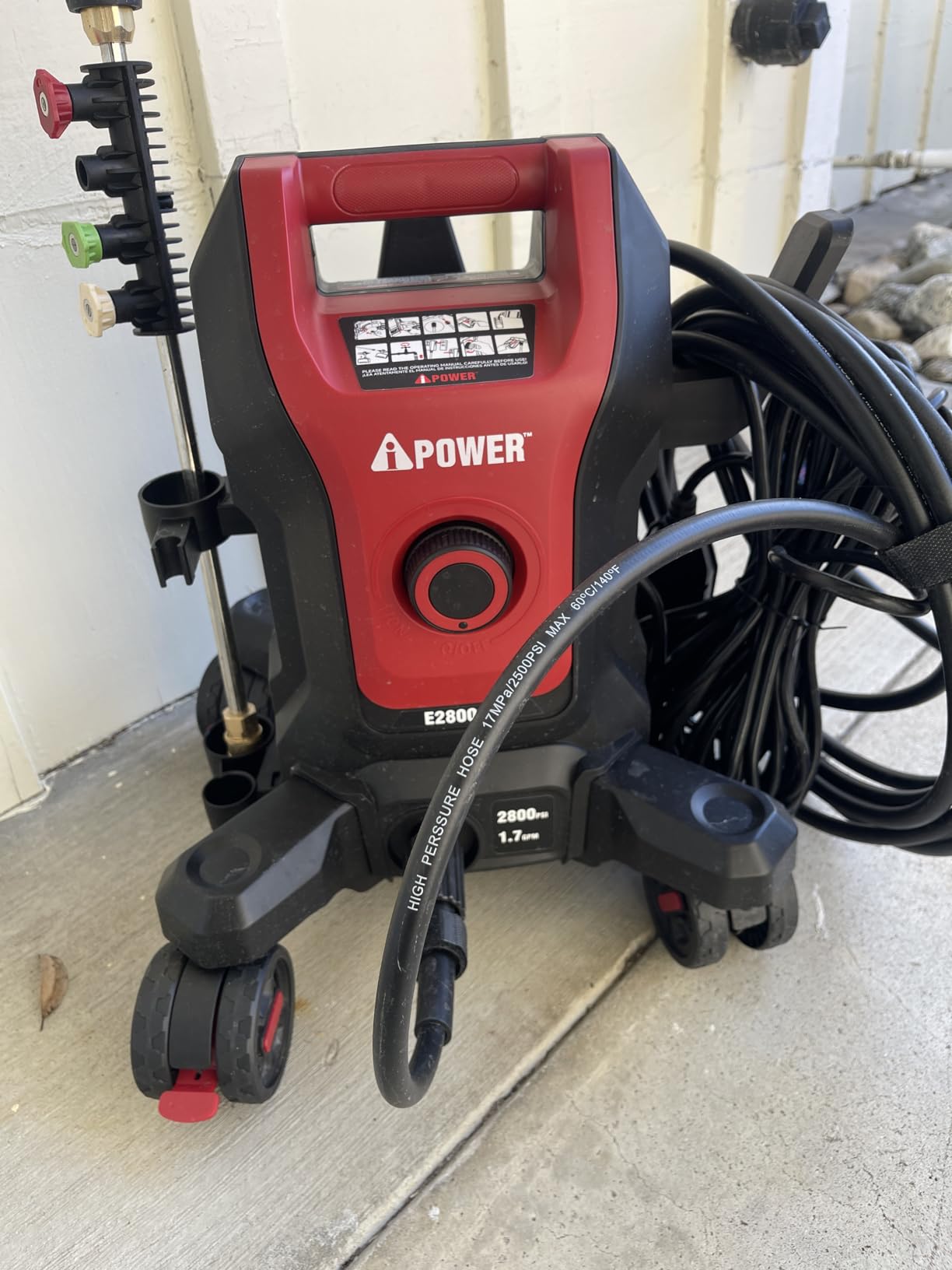 A-iPower Electric Pressure Washer 2800 Max PSI 1.7 Max GPM Follow Me customer photo 2