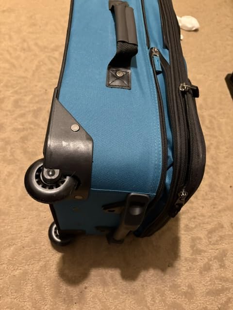 U.S. Traveler Rio Lightweight Softside Rolling Carry-on Suitcase, 4-Wheel Set, Mauve customer photo 2