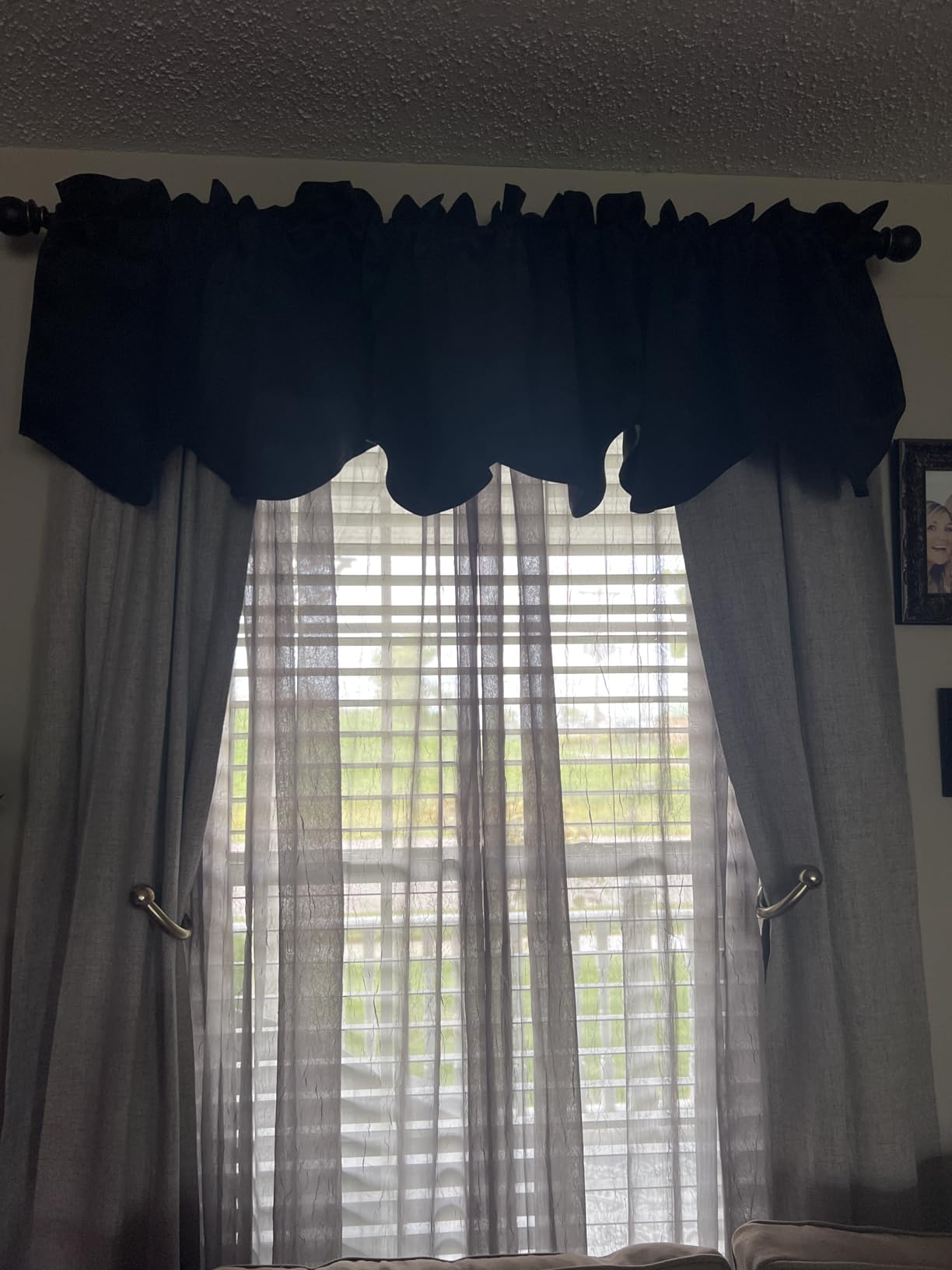 NICETOWN Greyish Green Valances 4 Panels for Living Room Bedroom customer photo 2