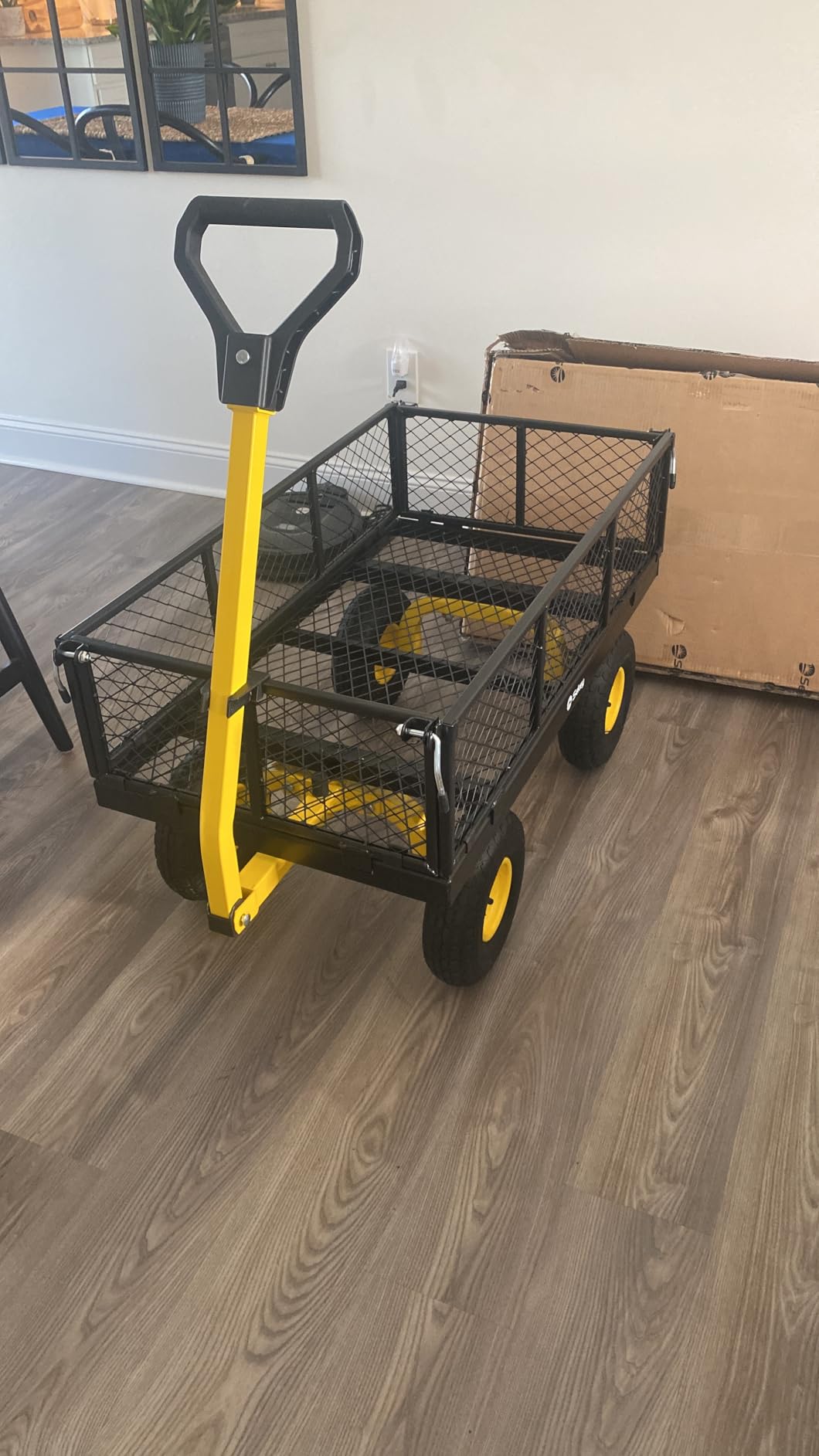 Sekey 12 Cu Ft Steel Garden Cart, 1600 lb Capacity, Towable Handle customer photo 2