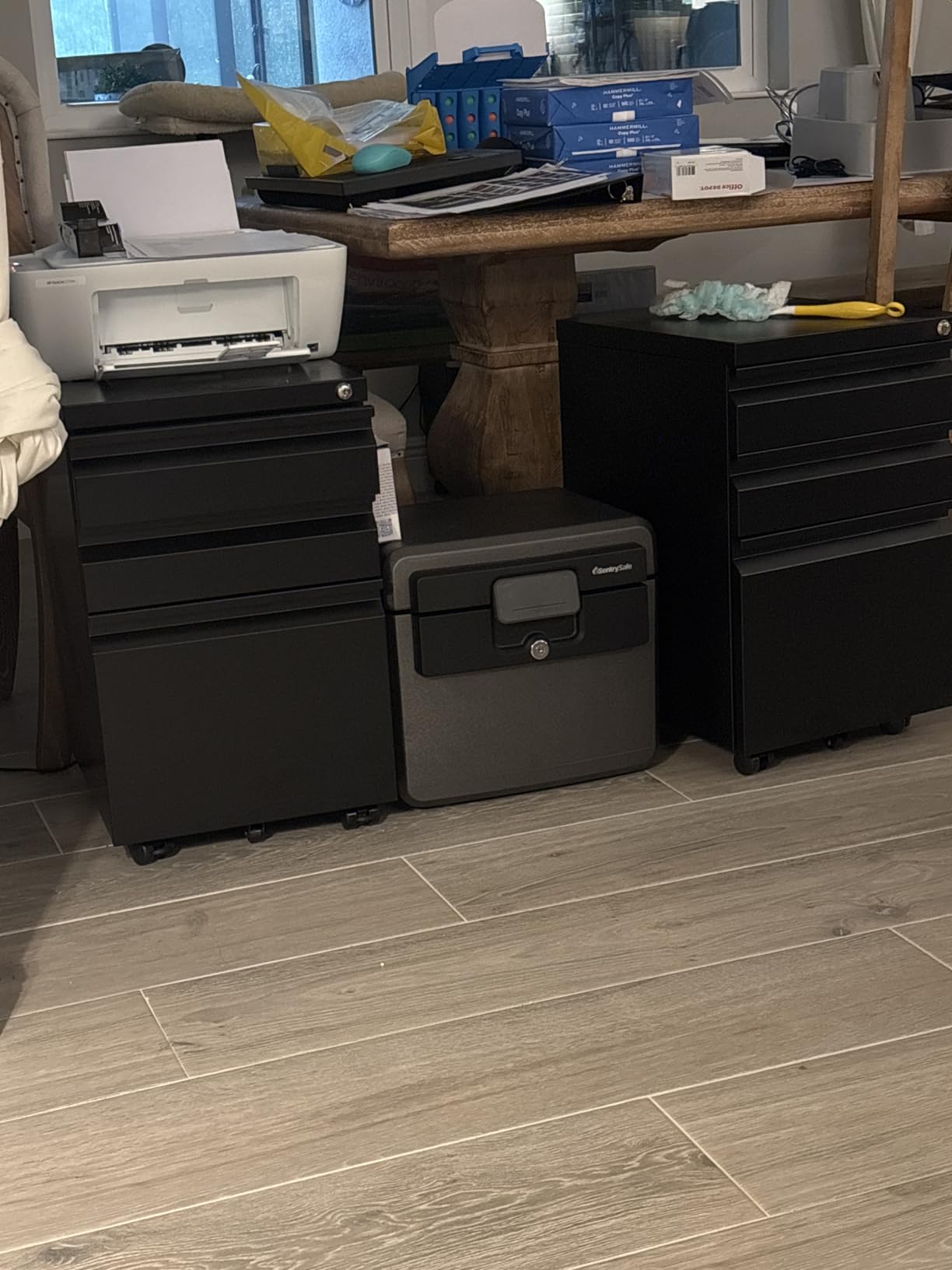 Approgreent Lateral 4 Drawer File Cabient with Lock, Metal Filing Cabinets for Home Office, Heavty Duty Office Storage Cabinet for A4/Letter/Legal (Matte Black) customer photo 1