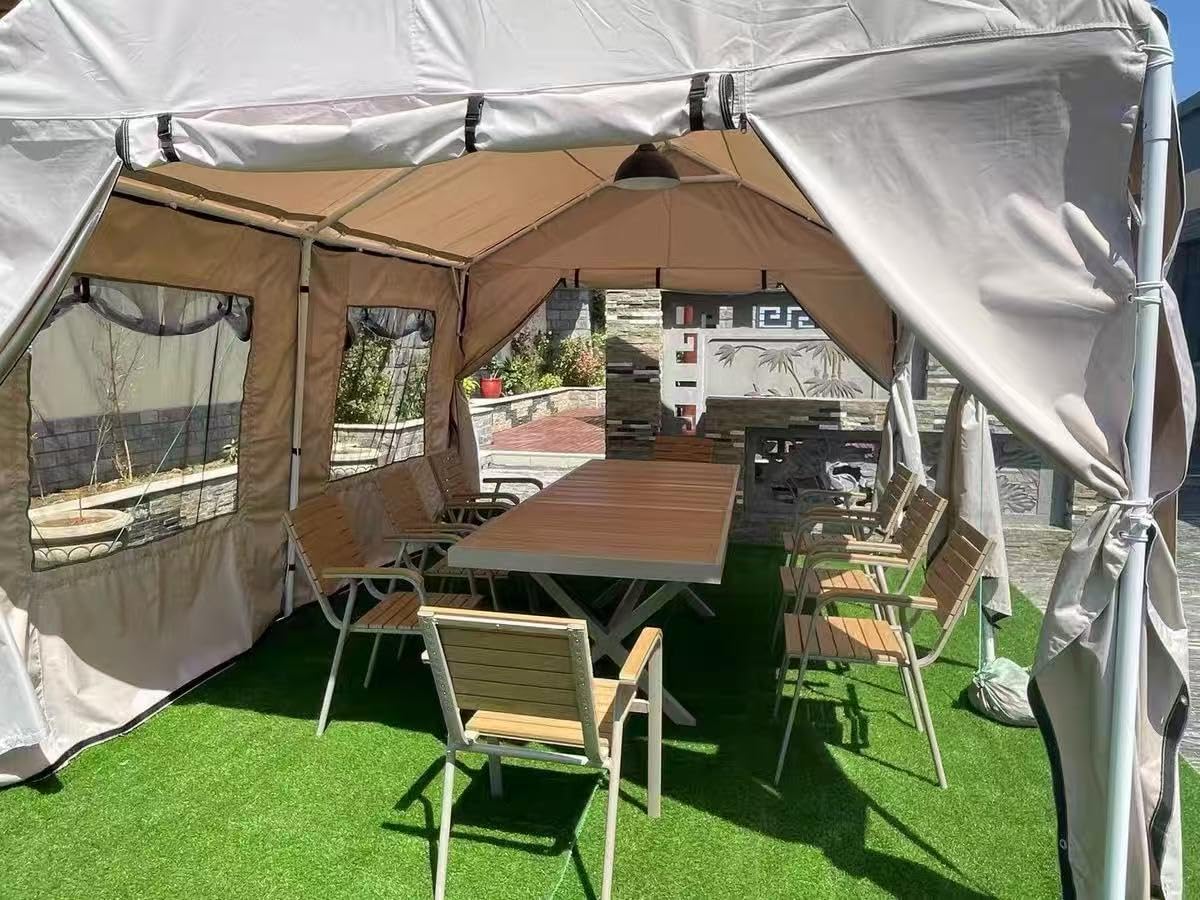 Aoxun 10x20 Pop Up Canopy Tent with 6 Sidewalls, Party Tent, White customer photo 2