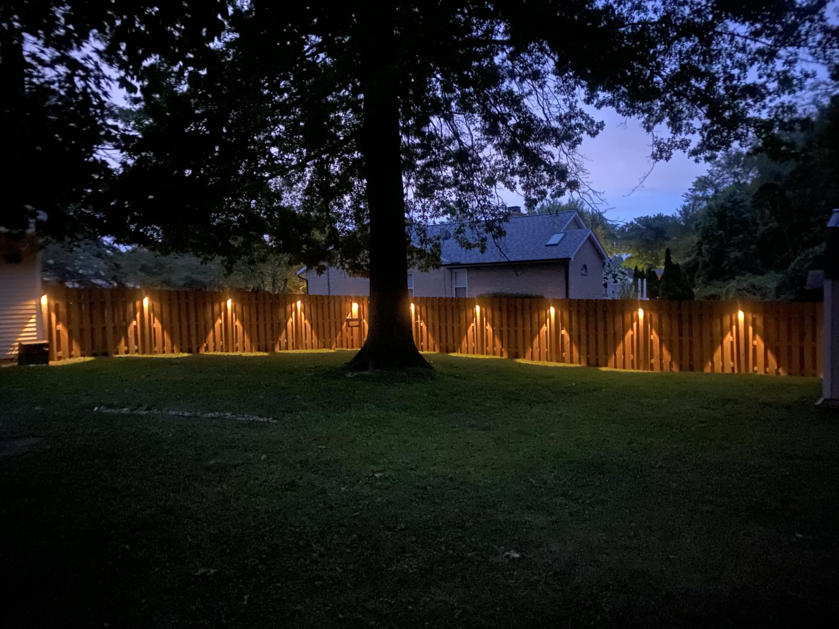KOOPER Solar Fence Lights Outdoor Waterproof 10 Pack, Solar Fence Lights with Ultra-Bright LED Lens, 10 Modes & 9 Colors Outdoor Solar Lights for Fence, Backyard, Railing, Patio, Wall, Step, Deck customer photo 1