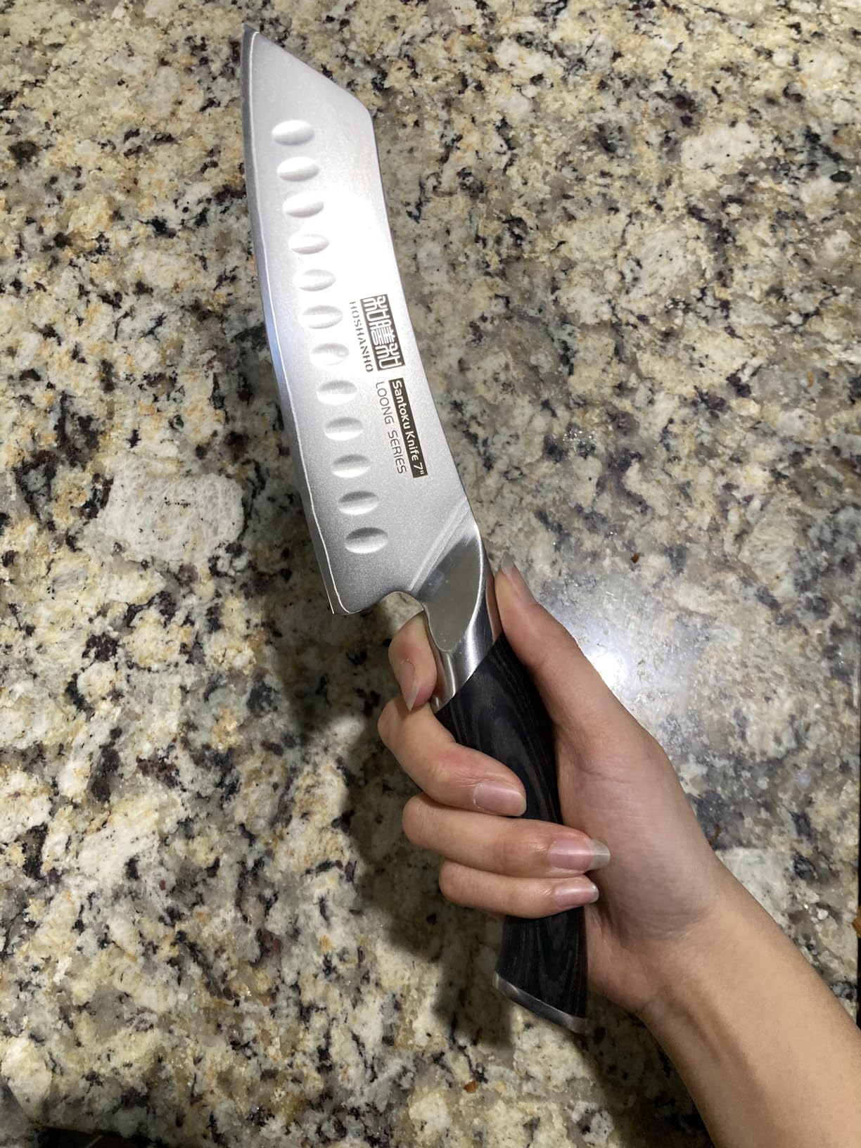 HOSHANHO 5 Inch Japanese Chef Knife, Ultra Sharp Kitchen Santoku Knives customer photo 1