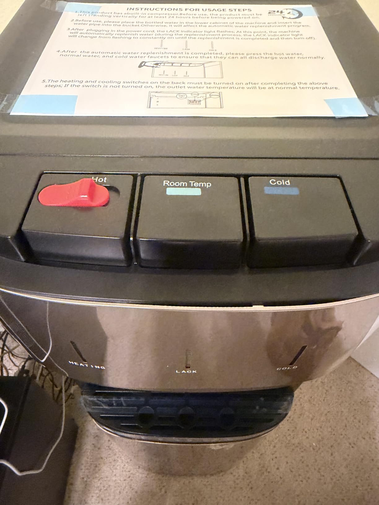 Tehanld Bottom Loading Water Cooler Dispenser, Metallic Silver customer photo 1