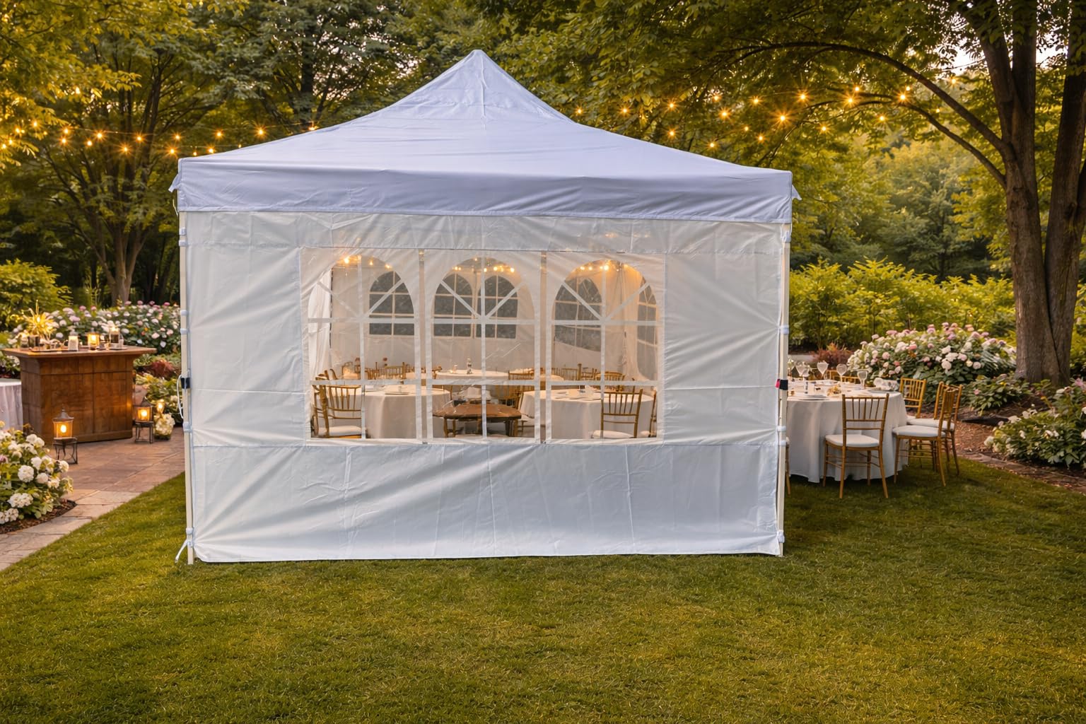 COBIZI 13x26 Party Tent Heavy Duty, Large Outdoor Wedding Tents for Parties with 8 Sidewalls & Built-in Sandbags,Waterproof Event Canopy Gazebo Commercial Tent for Carport,Camping,Patio,Windproof customer photo 1