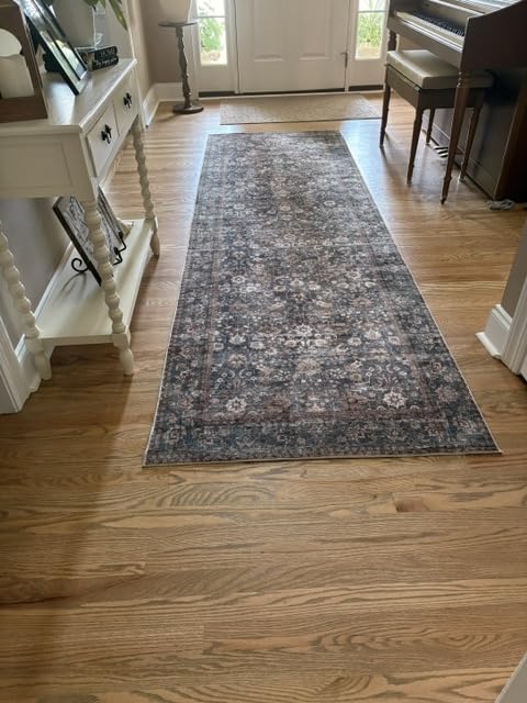 HUGEAR 5x7 Brown Linen Look Washable Area Rug for Living Room customer photo 2