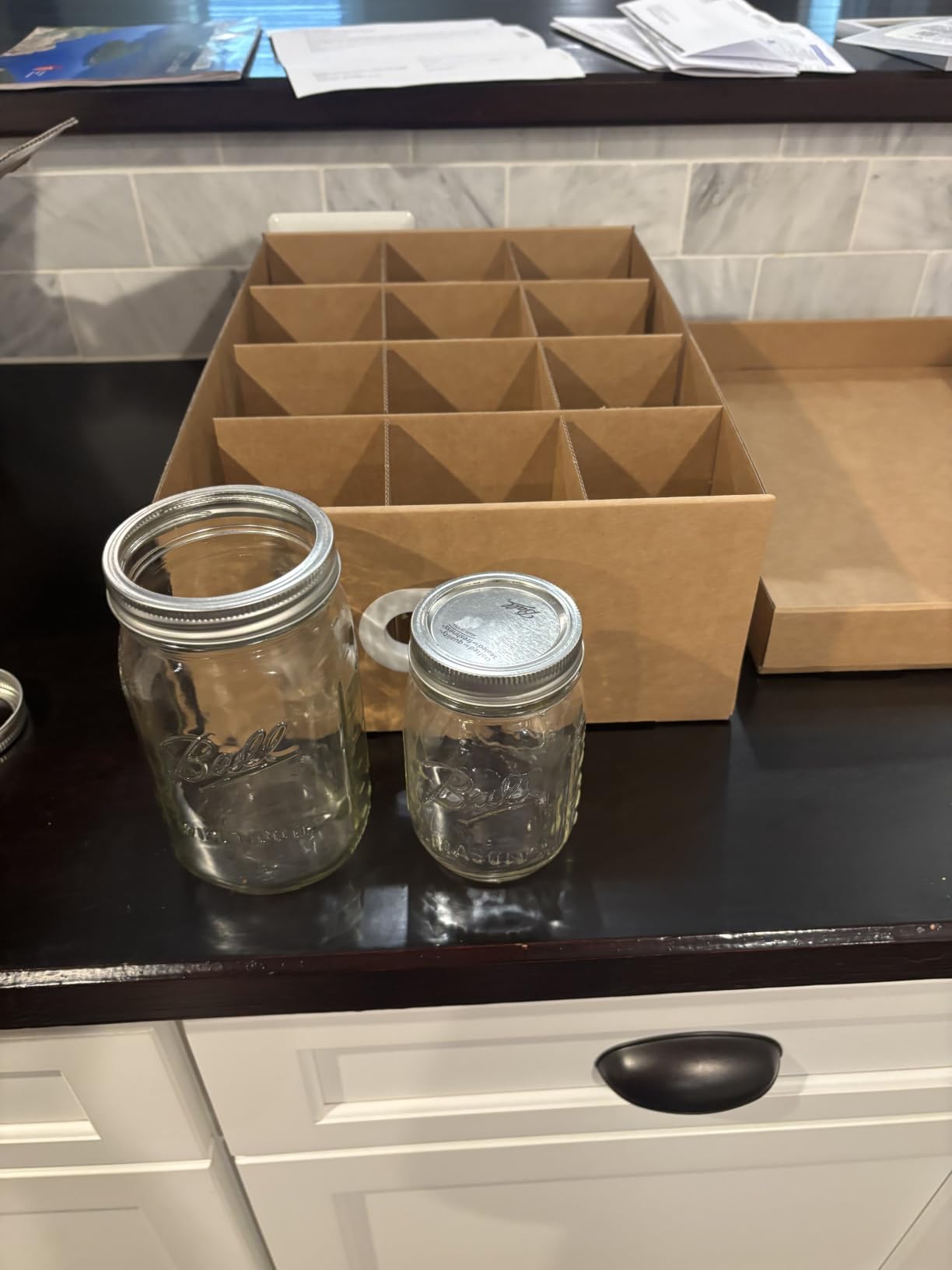 6 Pcs Canning Jar Storage Boxes, Cardboard Mason Jar Storage Box, 16 oz with Handles and Dividers, Stackable Mason Jar Organizers and Storage, Heavy-Duty Kraft customer photo 2
