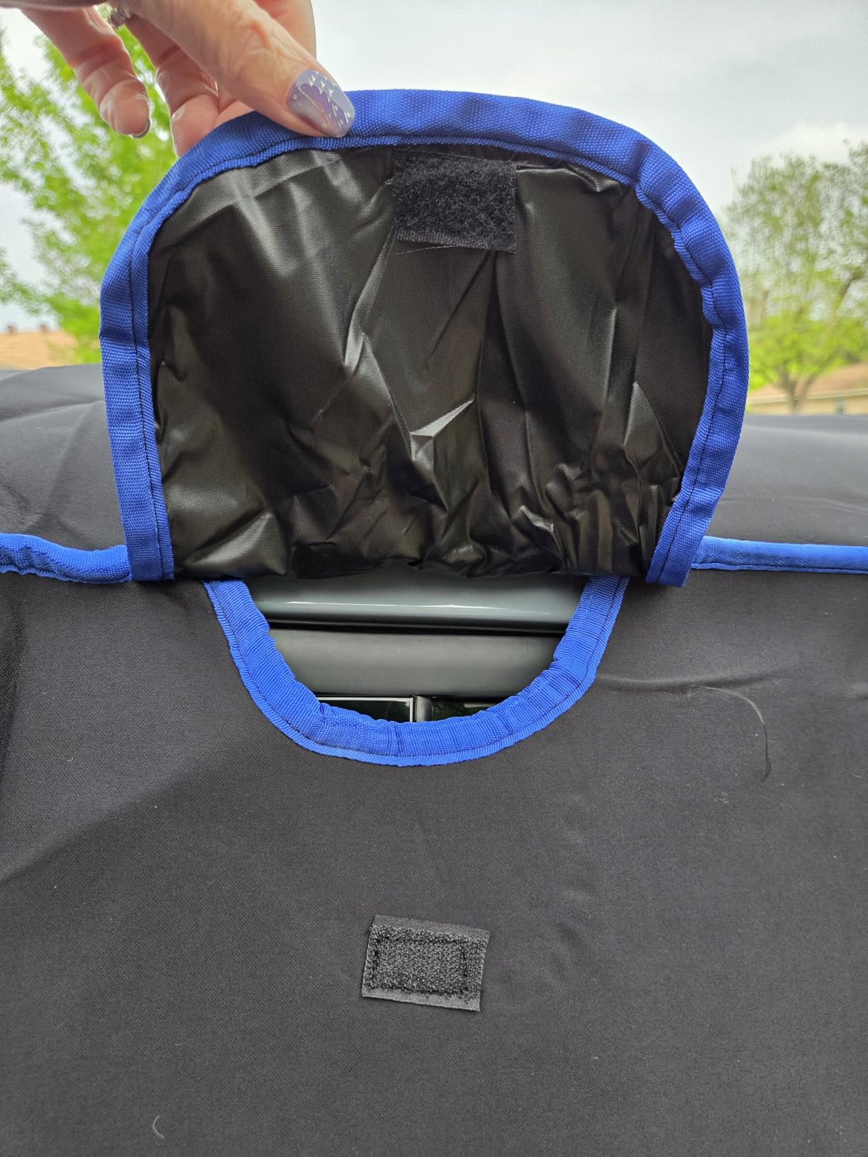 JOYTUTUS Hail Protector Car Cover for SUV (192-201 inch), Thick 5mm EVA Padded Anti-Hail Cover, Waterproof All Weather Hail Protection Car Cover customer photo 2