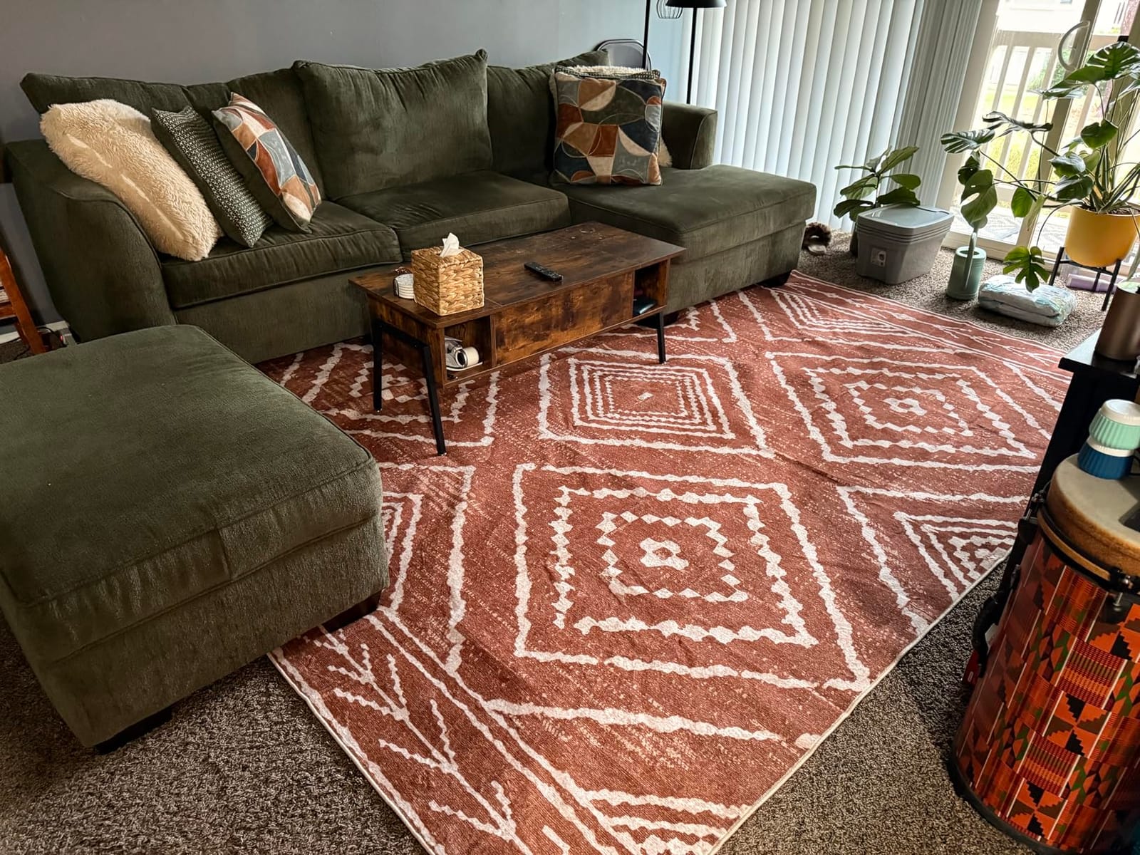 BESTSWEETIE 5'x7' Washable Area Rug for Living Room Bedroom Cow Print customer photo 1