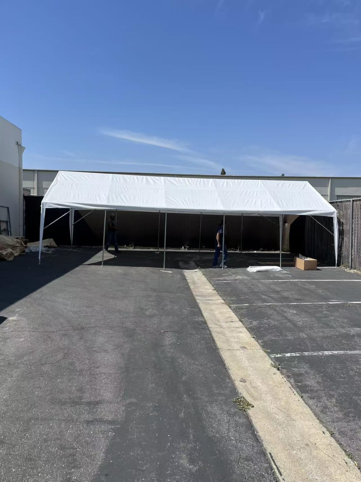 Party Tent 16x32 Canopy Heavy Duty, Waterproof Outdoor Event Tent with Removable Sidewalls & Roll-Up Door, Portable Carport for Wedding, BBQ, Camping, Birthday Party customer photo 1