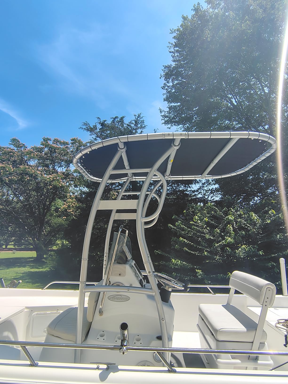 Krypt Pro X2 T Top – Professional‑Grade Offshore Tower for Center Console Boats, Heavy‑Duty 6063 Aluminum, Marine Bimini Trailerable Canopy, Folding, Universal Fit up to 48