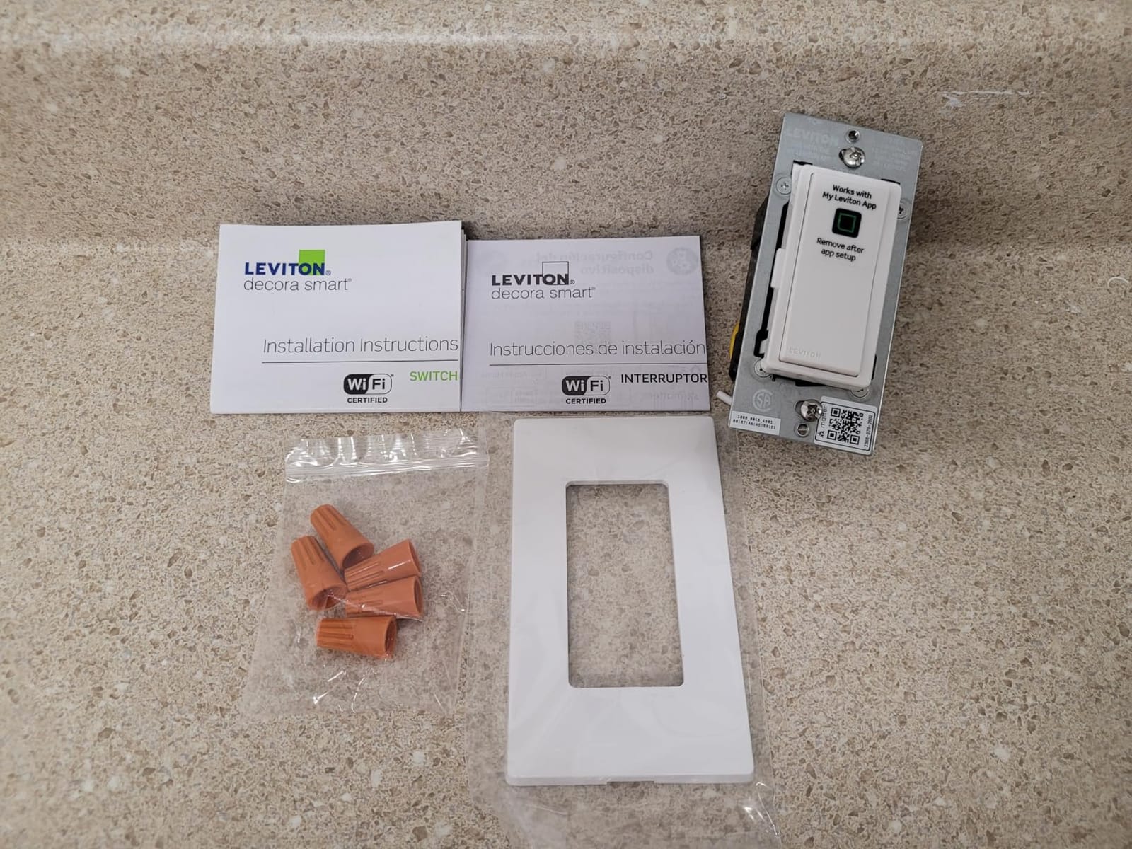 Leviton Decora Smart Switch, Wi-Fi, D315S-1RW, White customer photo 1