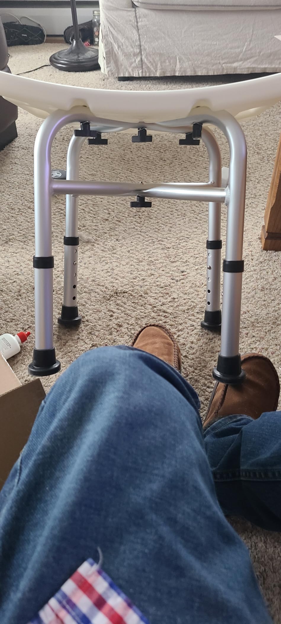 500 lbs Medical Shower Chair for Inside Shower, Heavy Duty Adjustable customer photo 2