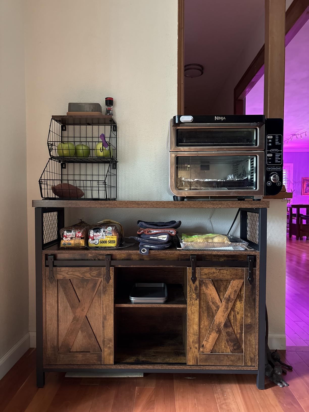 VASAGLE Buffet Cabinet, Coffee Bar with 1 Sliding Barn Door customer photo 1