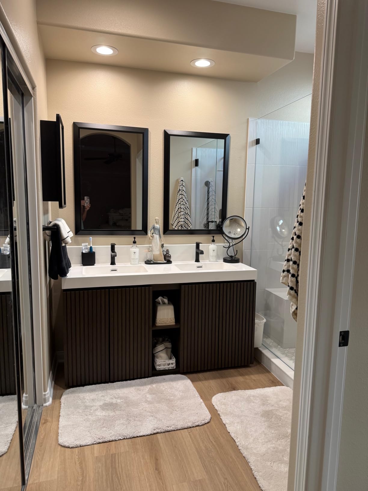 72 Inch Bathroom Vanity with Double Sink, Smoked Oak Brown customer photo 2