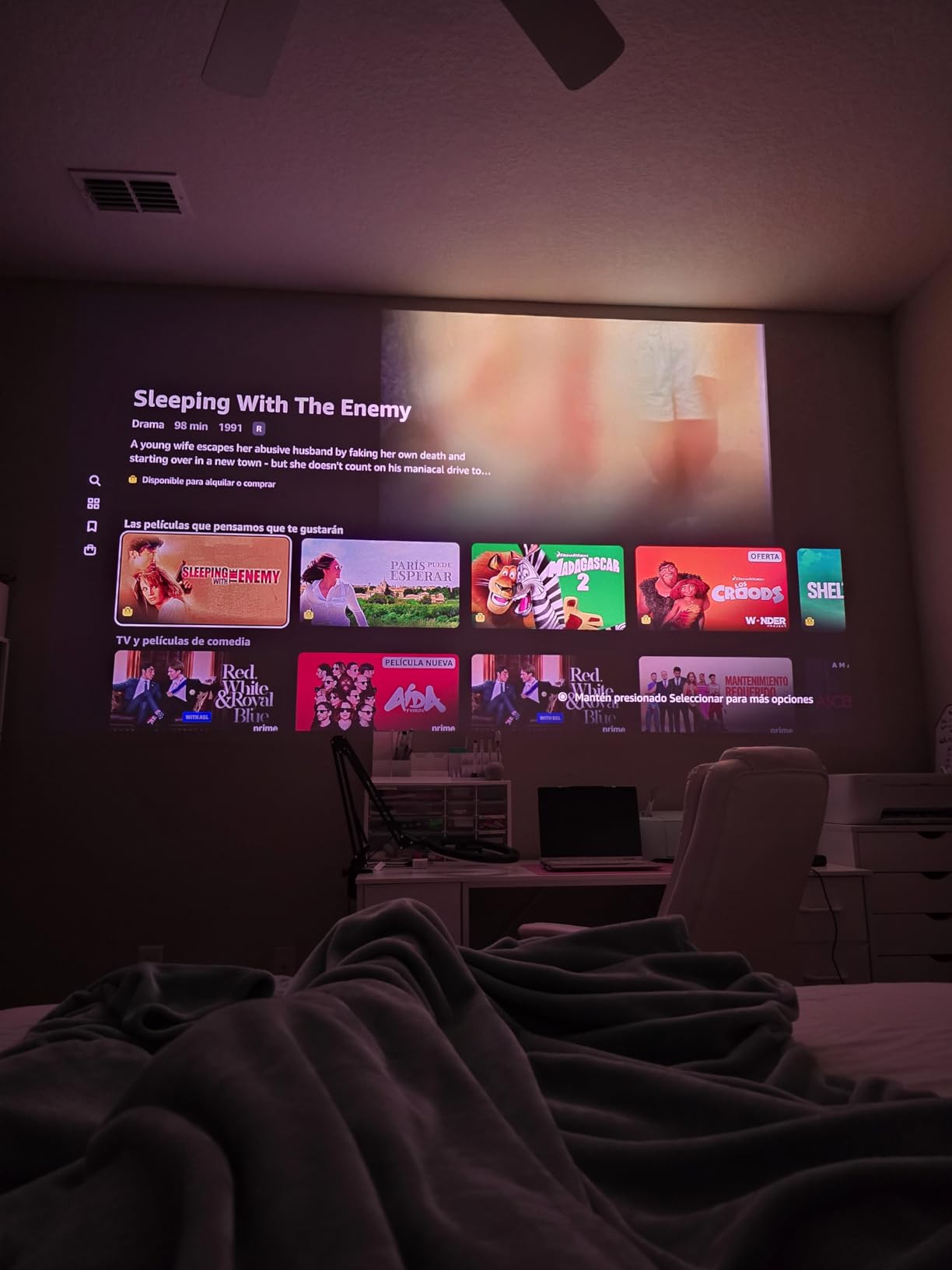 JMGO N1S 4K Upgrade Triple Laser Projector, 1700 ISO Lumens, Google TV customer photo 1