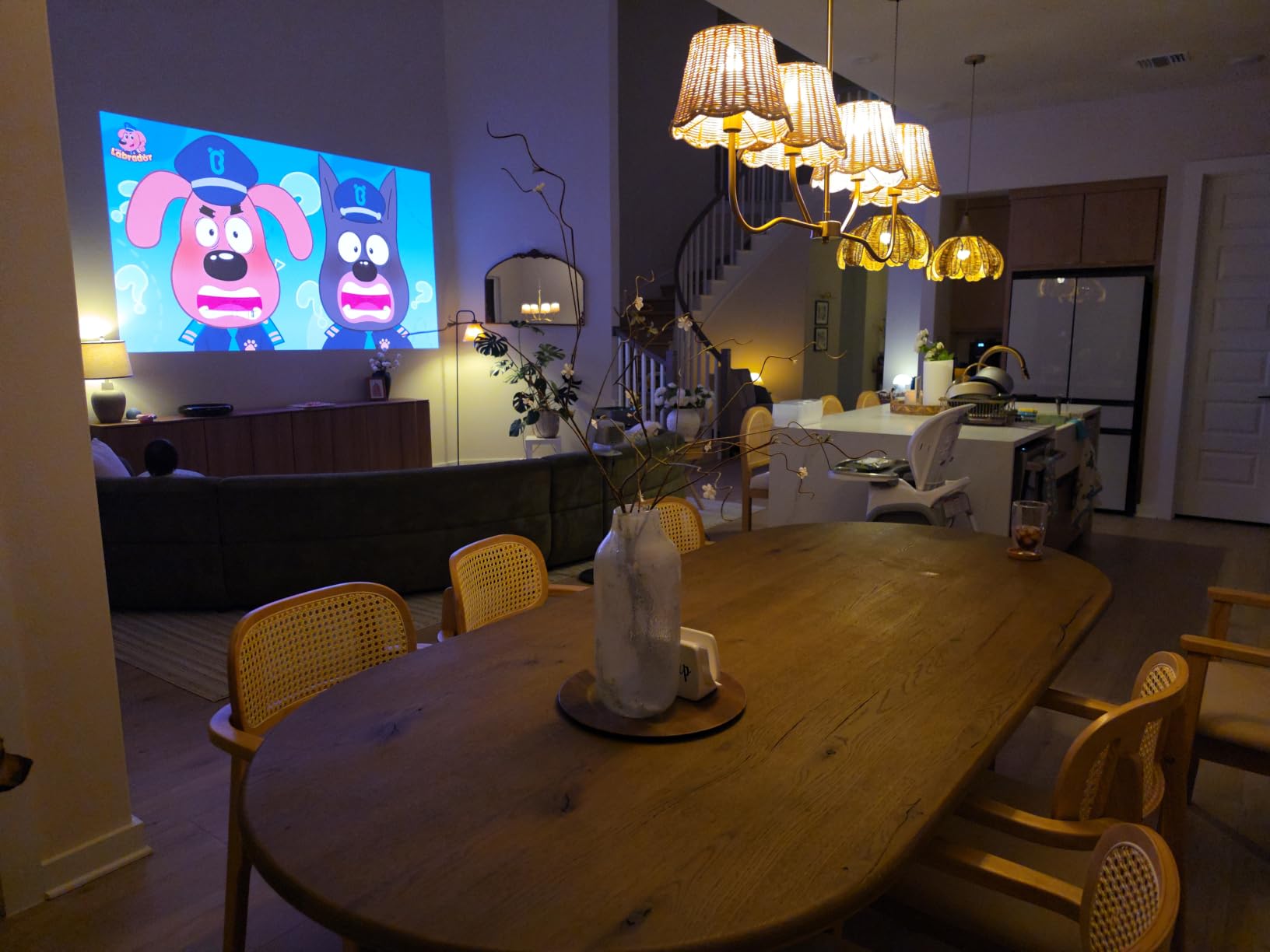 JMGO N1S 4K Upgrade Triple Laser Projector, 1700 ISO Lumens, Google TV customer photo 2