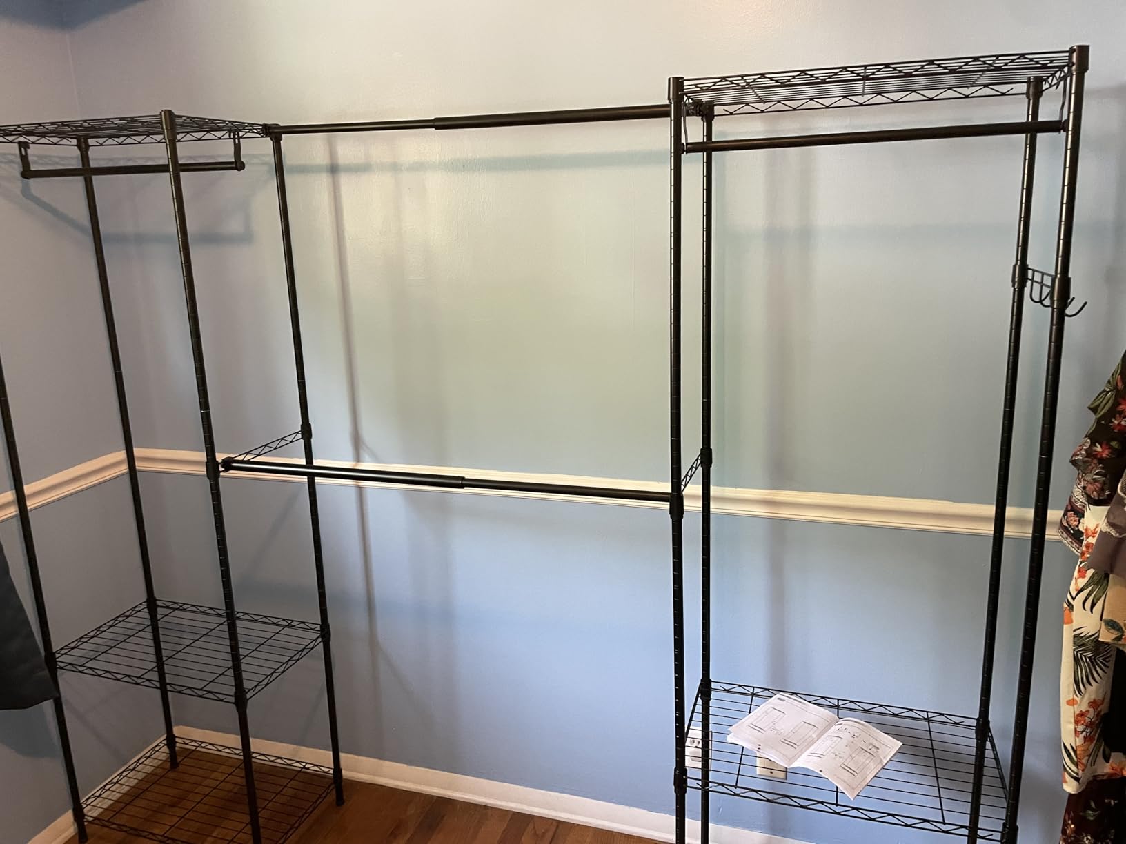 Ulif E1 Heavy Duty Closet Garment Rack, Easy to Assemble Wardrobe, Black customer photo 2