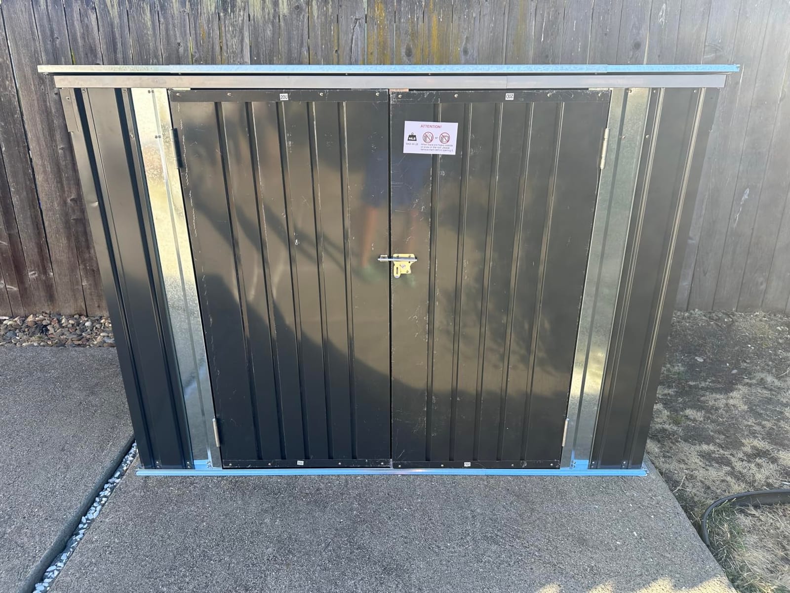 Patiowell 12x20 FT Outdoor Storage Shed, Large Metal Garden Shed, Black customer photo 1