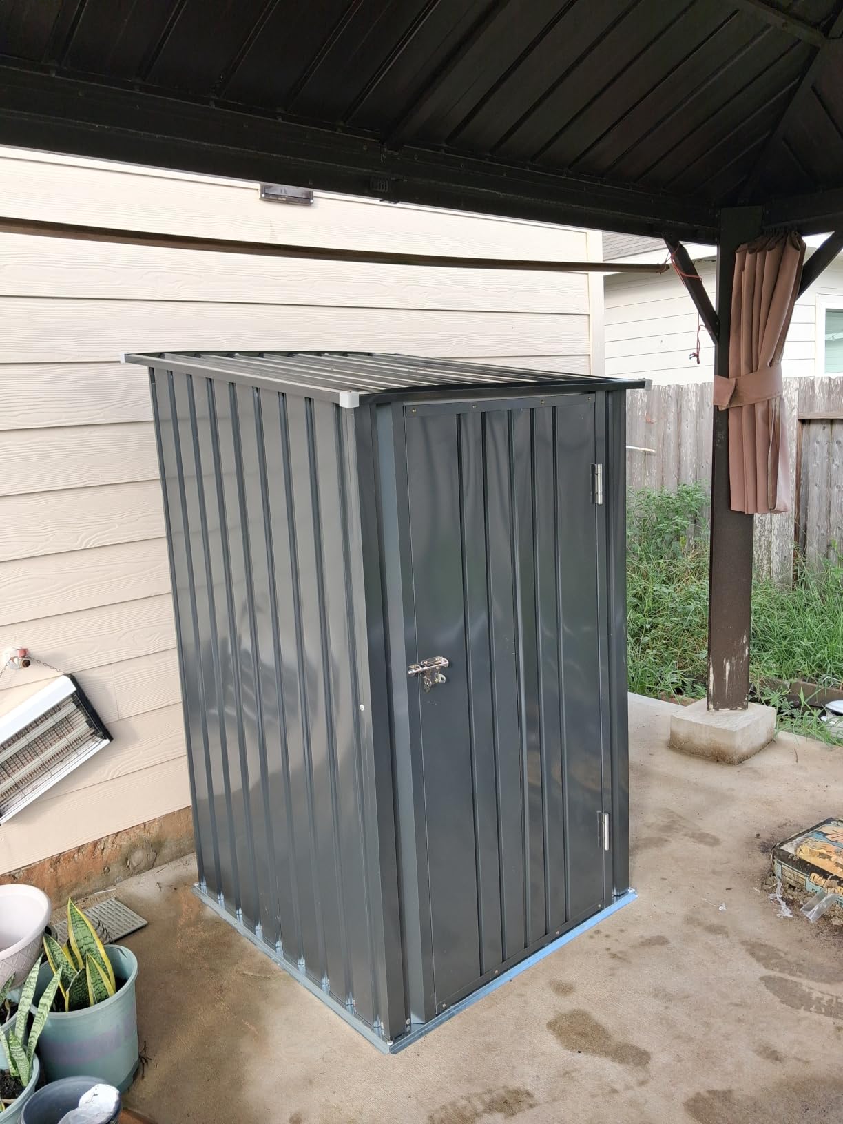Patiowell 12x20 FT Outdoor Storage Shed, Large Metal Garden Shed, Black customer photo 2