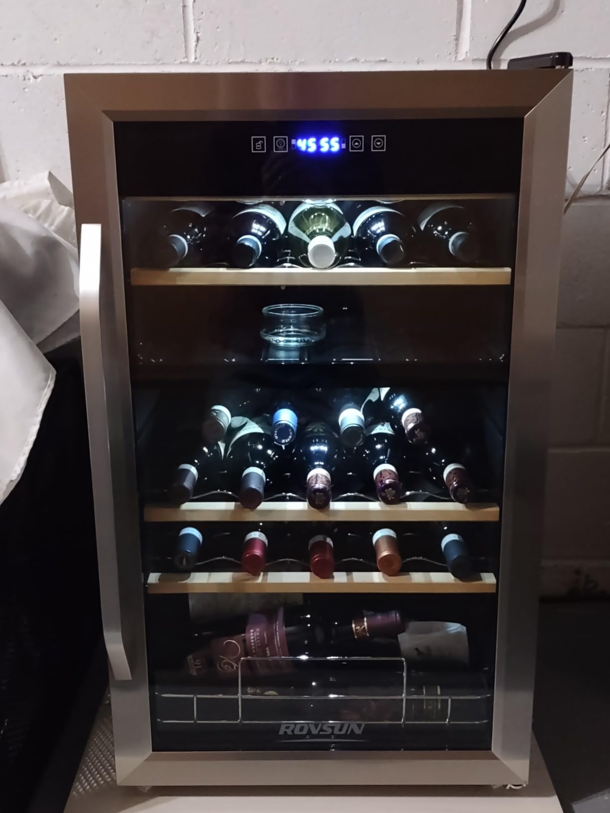 ROVSUN 24'' Wine Cooler Refrigerator, 171 Bottles Wine Fridge with Professional Temperature Control System, Large Capacity Built-in Wine Cellar with Touch Panel Control for Wine Enthusiast, Restaurant customer photo 1