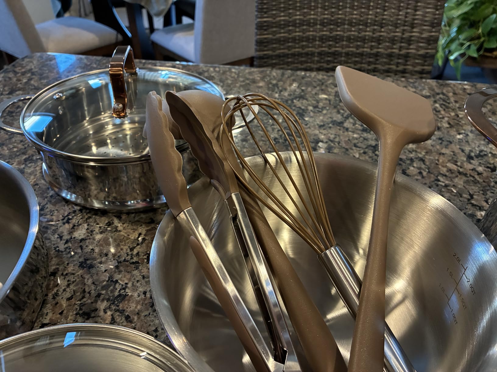 CAROTE 30 PCS Tri-Ply Stainless Steel Cookware Set Pots and Pans Set customer photo 2