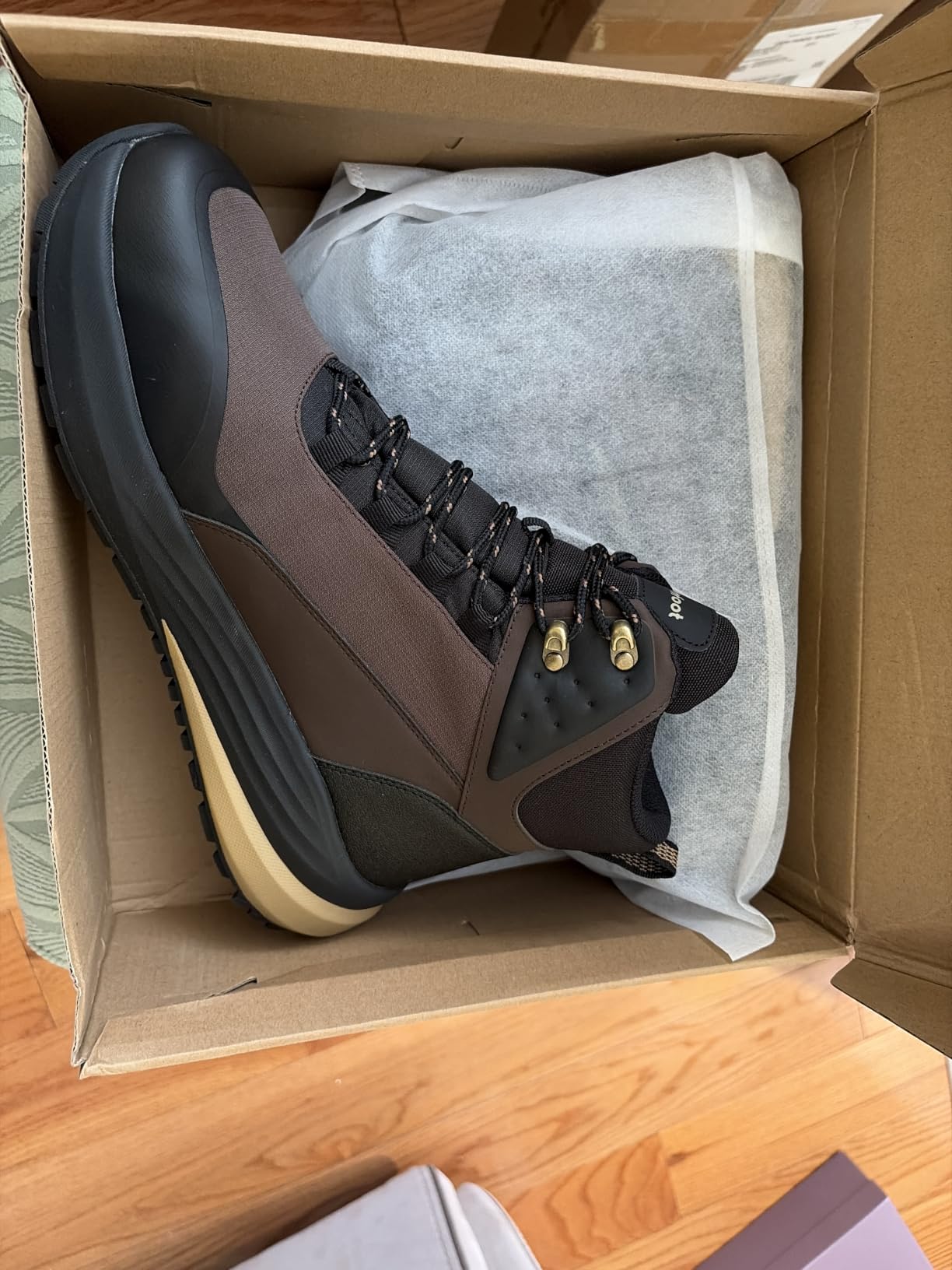 OrthoComfoot Men's Orthopedic Wide Waterproof Hiking Boots: Comfortable Arch Support for Plantar Fasciitis Trail Running Shoes,Orthotic Non-Slip Work Mid Ankle Boots for Foot and Heel Pain Relief customer photo 1