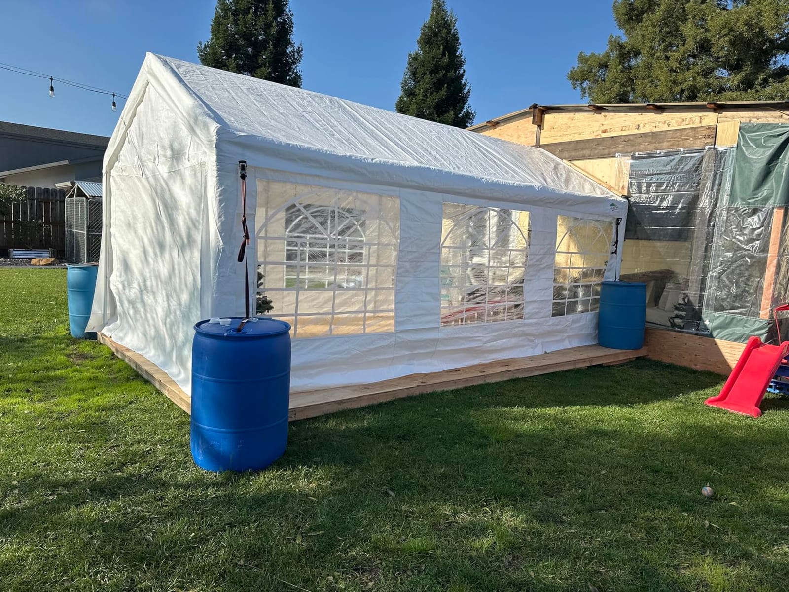 COBIZI 20x30 FT Party Tent Heavy Duty, Large Outdoor Event Tents for Parties with 8 Sidewalls & Built-in Sandbags,Waterproof Wedding Canopy Tent Gazebo Commercial Tents for Carport,Patio,White customer photo 1