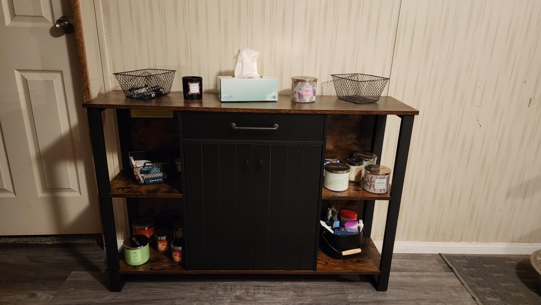 VASAGLE Buffet Cabinet, Sideboard, 2 Doors, 28.4 x 15.8 x 31.5 Inches customer photo 2